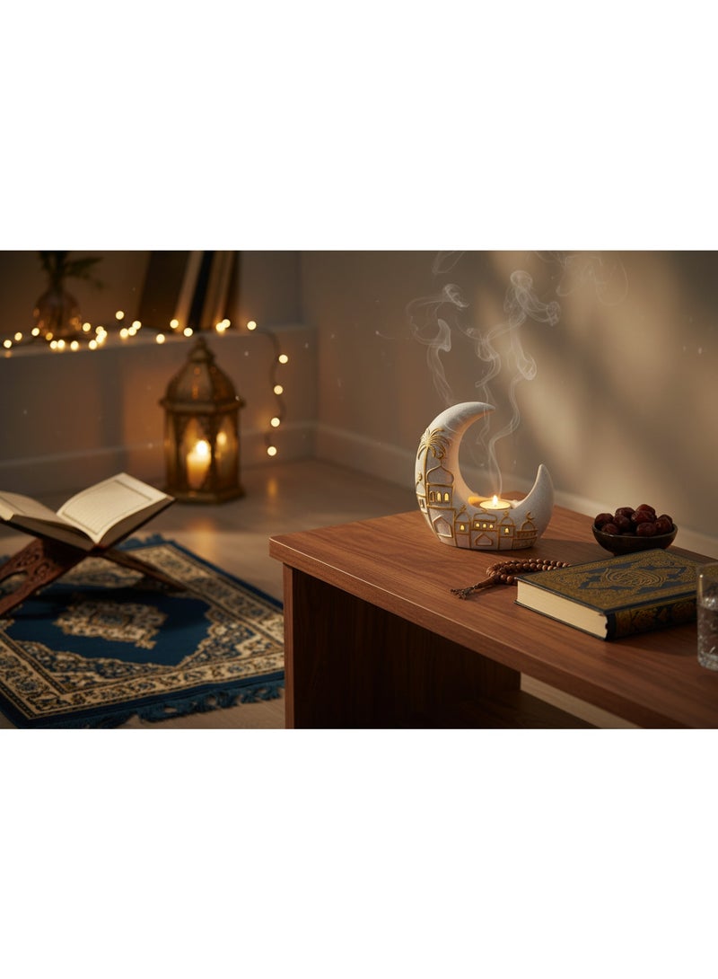 Akdc Moon Shape Ramadan Kareem Incense Burner 16Cm - Image 2